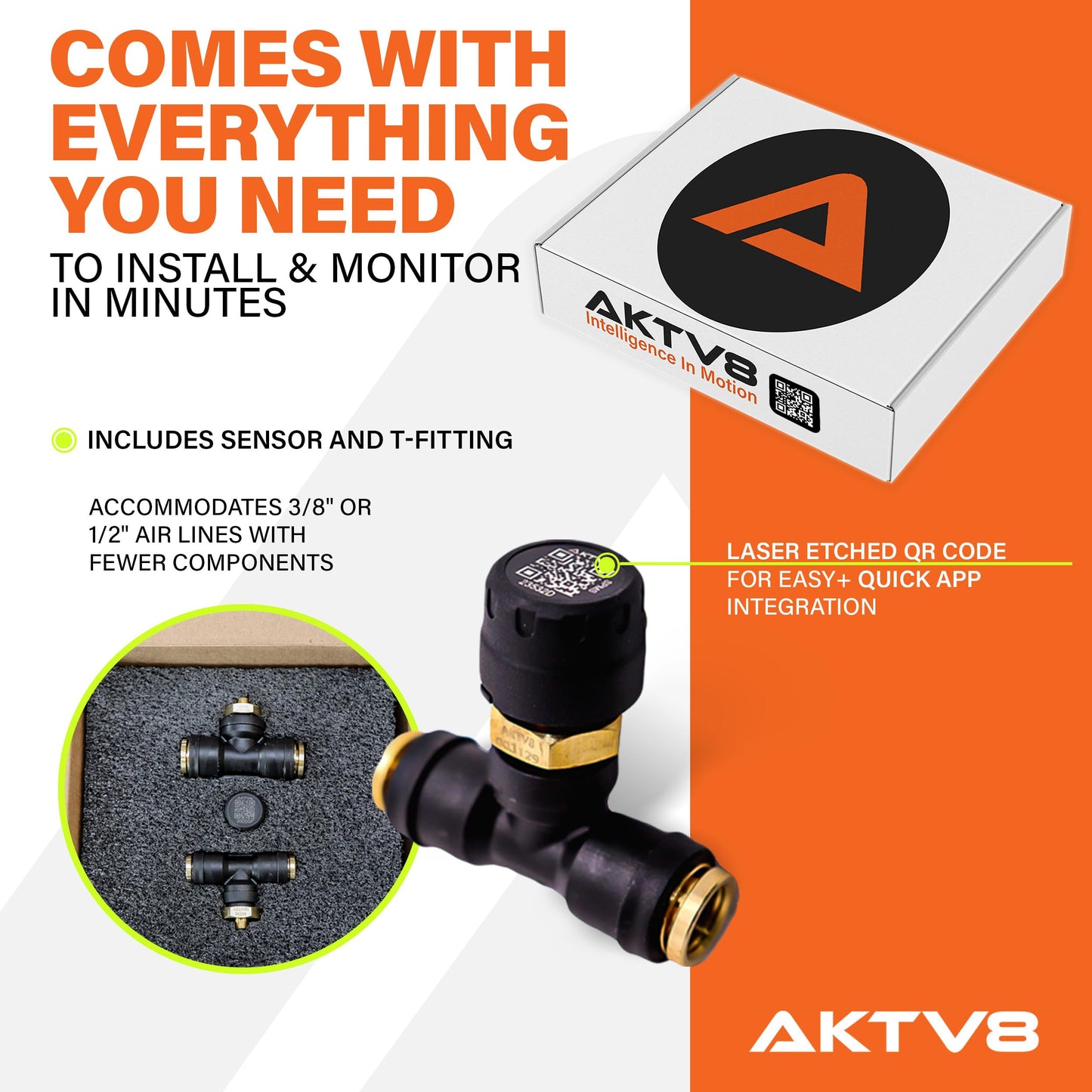 AKTV8 PressureTech™ Onboard Scale System - Real-Time Load Measurement for Air Suspended Trucks & Trailers - Bluetooth Enabled Mobile App & Fleet Connectivity