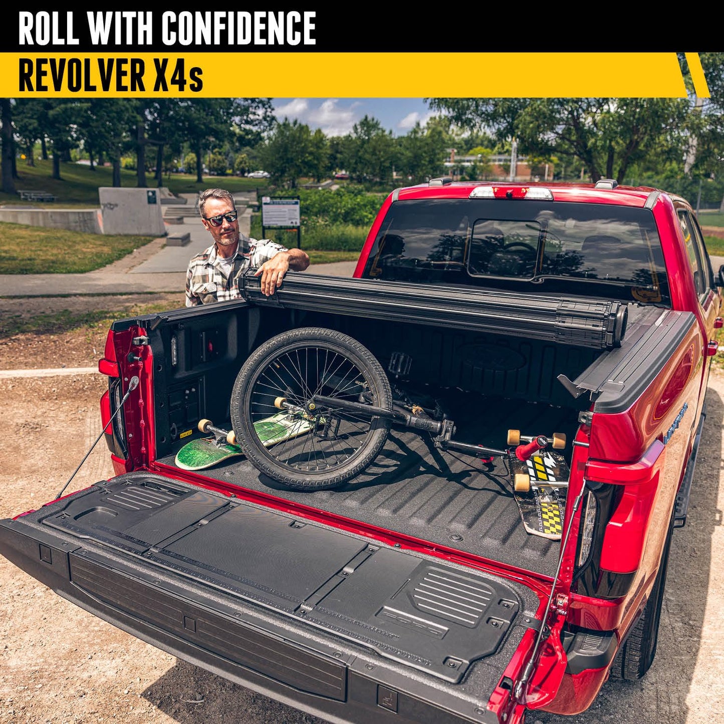 RealTruck BAK Revolver X4s Hard Rolling Truck Bed Tonneau Cover | 80131 | Fits 2019-2026 Chevy/GMC Silverado/Sierra, Works w/MultiPro/Flex Tailgate 6' 7" Bed (79.4")