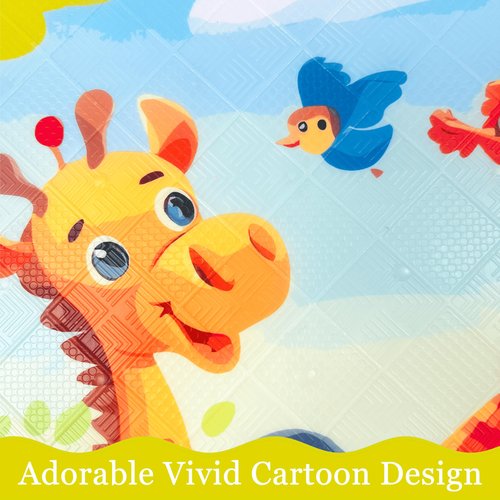 BEEHOMEE Bath Mats for Tub Kids,Baby Toddler - Large Cartoon Non-Slip Bathroom Bathtub Anti-Slip Shower Mats for Floor 35x15,Machine Washable XL Size Bathroom Mats (Jungle Friends)