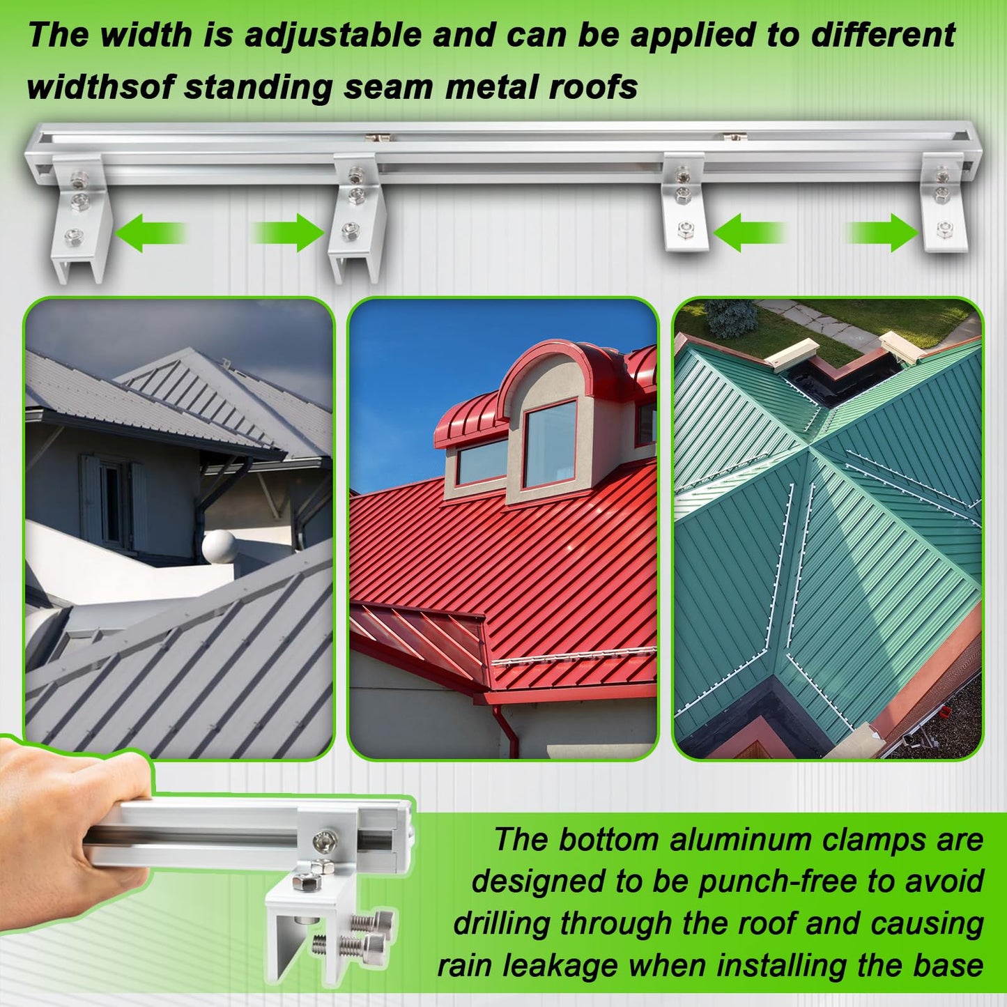 Adjustable Starlink Gen 3 Roof Mount, Ybervont Stainless Steel Starlink Mounting Kit Gen 3 for Standing Seam Metal Roof with 0-30° Adjustable Starlink Gen 3 Adapter