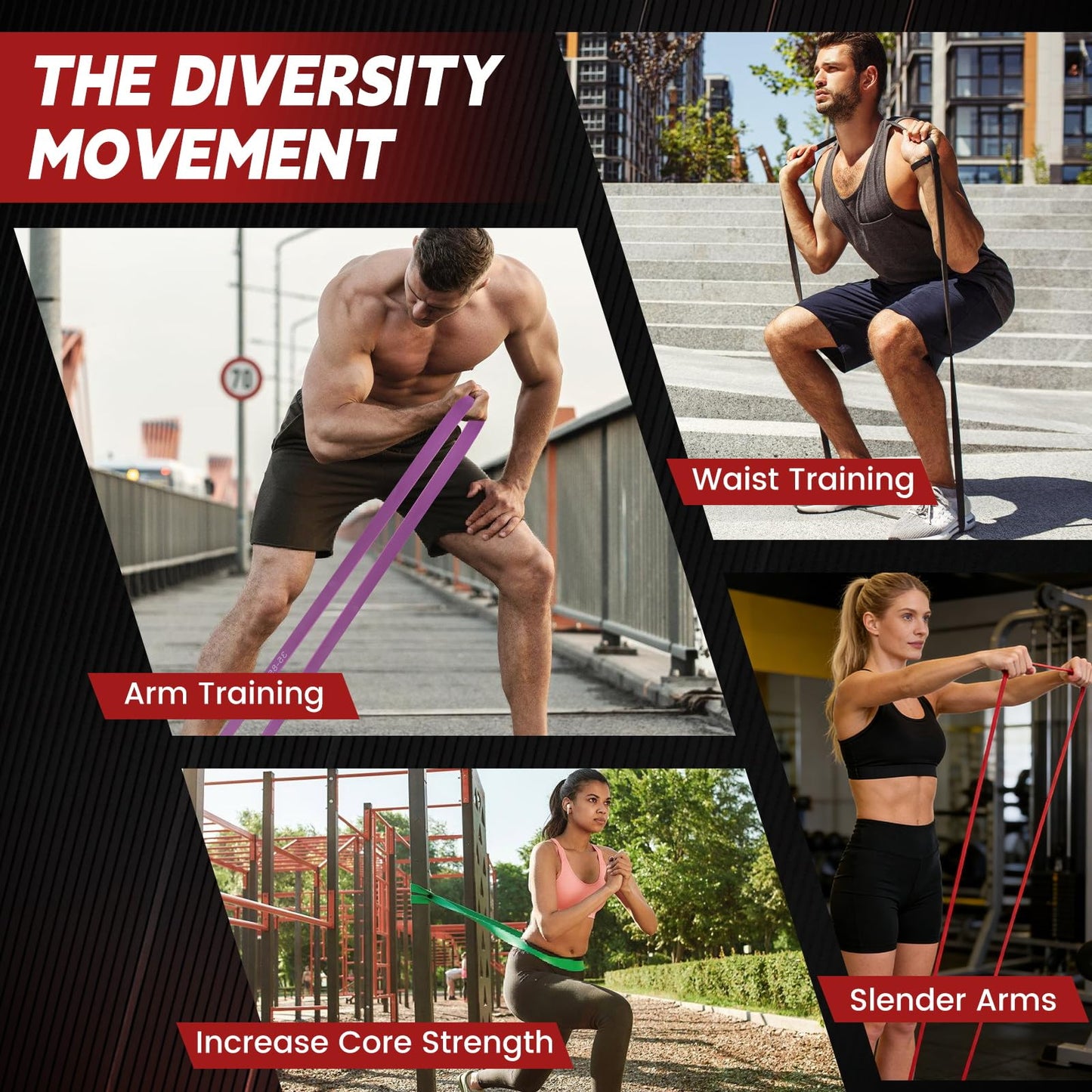 Pull Up Assistance Bands, 5 Levels Resistance Bands for Working Out, Exercise Bands Resistance for Men & Women, Pull Up Bands for Body Training, Muscle Building, Physical Therapy, Home & Gym Fitness