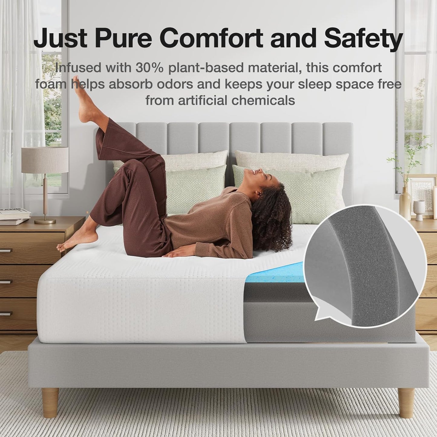Novilla Queen Mattress - 10 Inch Gel Memory Foam for Comfortable, Cooling Sleep | CertiPUR-US Certified