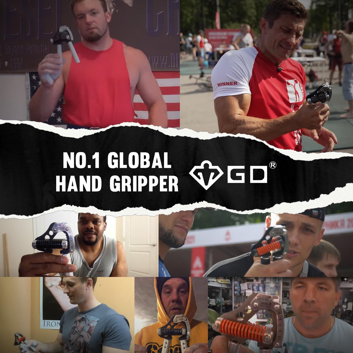 GD IRON GRIP Grip Strength Trainer Adjustable Hand Gripper Strengthener Hand Grip Exerciser Wrist Strengtheners Silent & Durable – Forearm, Finger & Hand Strength Training for Athletes, Climbers & Rehabilitation (4. IG 12LV SILICONE GRIP (26~181lbs))