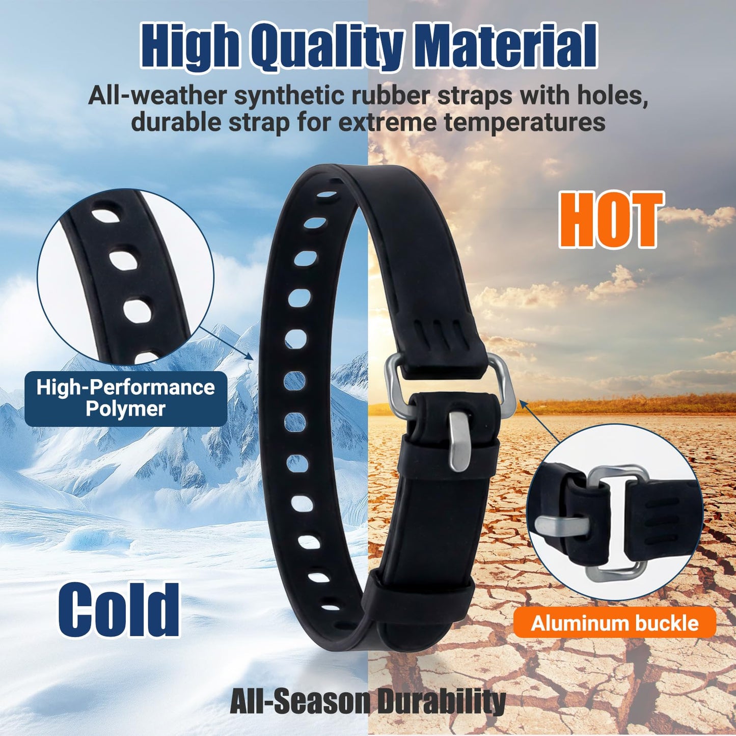 PSLER 2 Pack Heavy-Duty Silicone Utility Straps - 28inch Adjustable Rubber Tie Down Straps with Aircraft Aluminum Buckle, 50lb Capacity for Ladders, Ski Gear, Luggage & Cargo, Black
