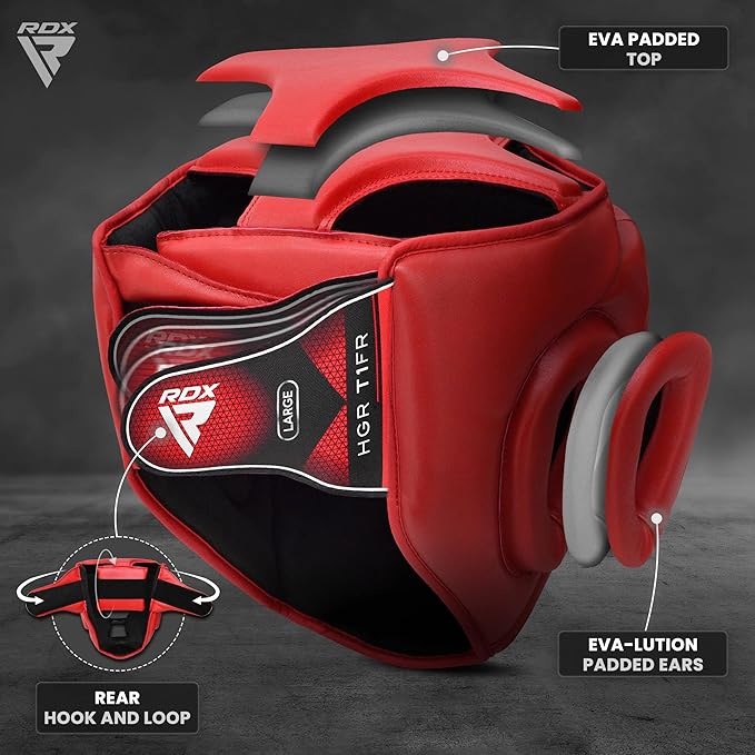 RDX Boxing Headgear MMA Muay Thai, Removable Face Grill, Head Gear for Sparring Grappling Martial Arts Kickboxing Taekwondo Karate BJJ Training