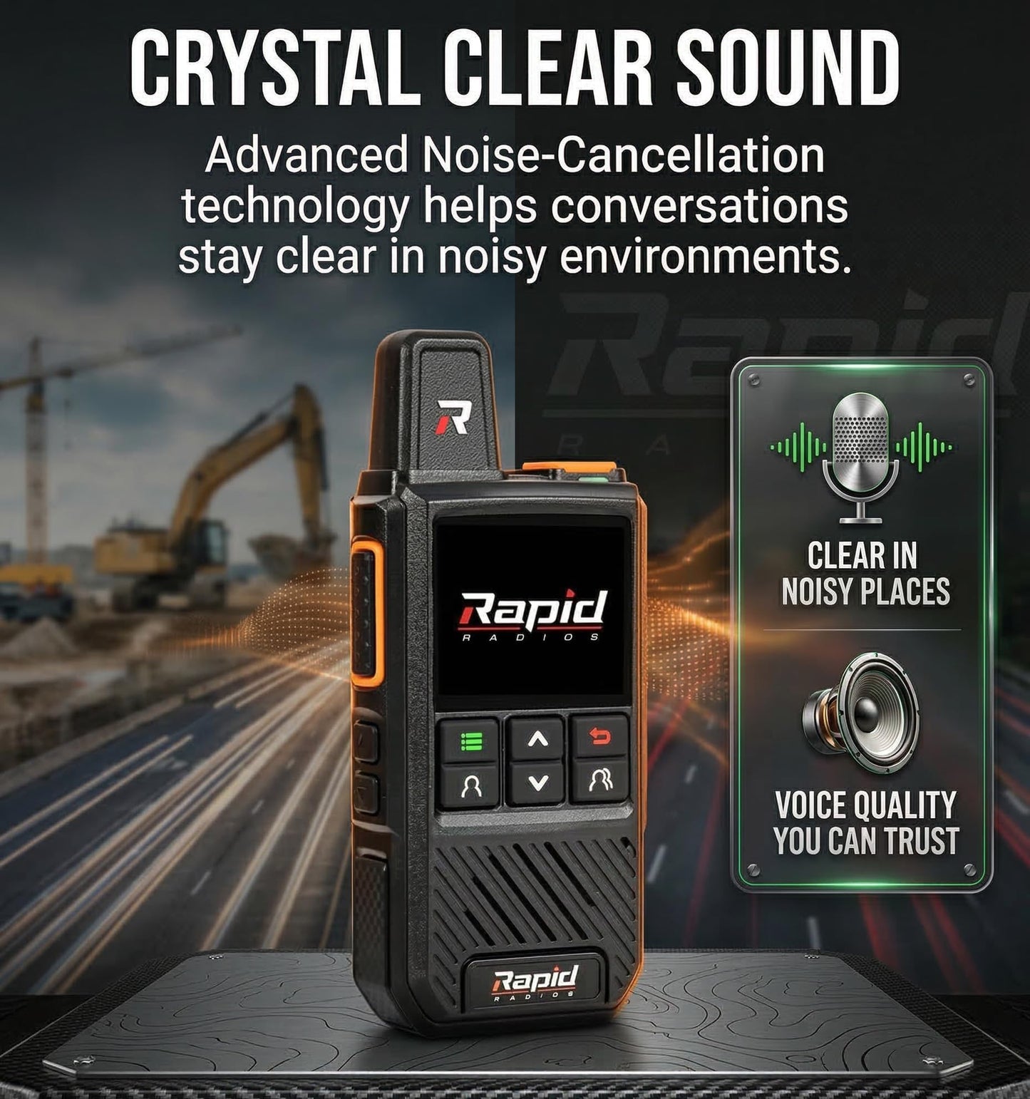 Rapid Radios Nationwide LTE Walkie-Talkie - Two-Way Radio - Unlimited Range POC Two Way Radios Set