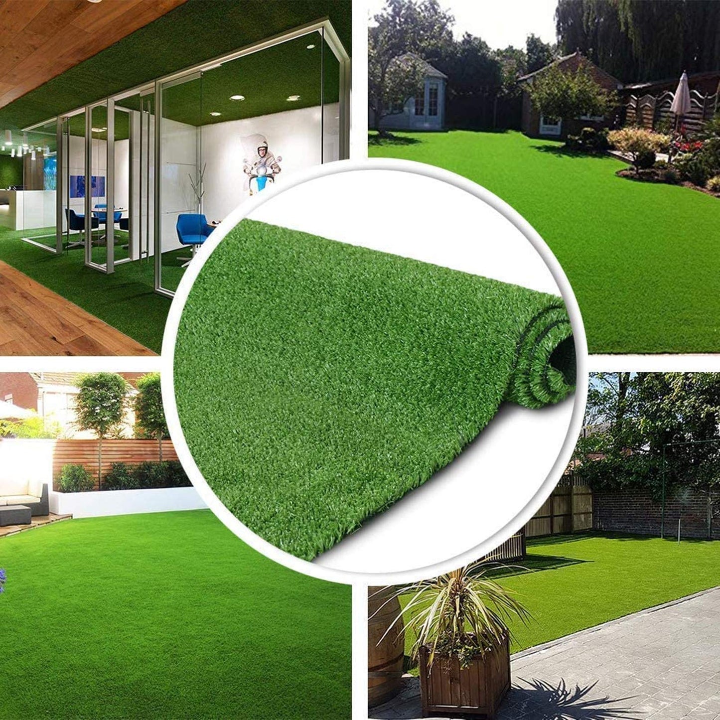Goasis Lawn Artificial Grass Turf Lawn - 7FTX12FT(84 Square FT) Indoor Outdoor Garden Lawn Landscape Synthetic Grass Mat