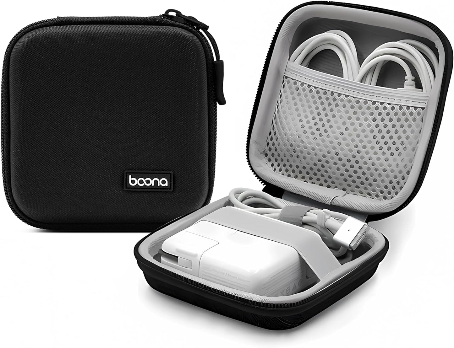 4.4"x4.4" Small Travel Carrying Storage Case, Charger Organizer, Pouch compatible with MacBook Power Adapter, Laptop