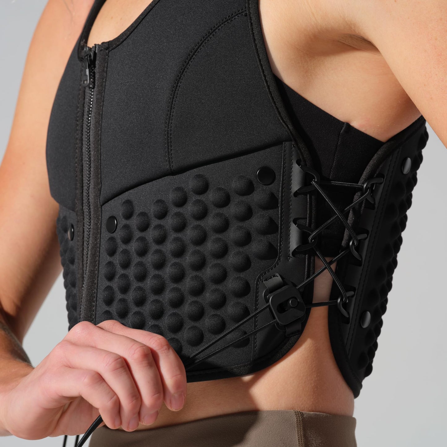 OMORPHO Women's G-Vest, 6 lb (up to 12 lb with addition of G-Pack), weighted vest for women, low-profile, fully adjustable, comfort fit. Great for walking, hiking, running and training. (Black, S-M)