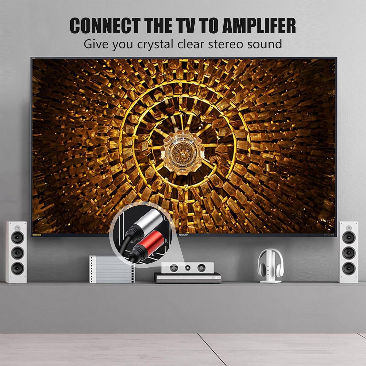 2RCA 2RCA 25Ft, 2 2 (25Ft/8M) Tan QY to Cable Gold-Plated RCA Male to RCA Male Stereo Audio Cable for Home Theater