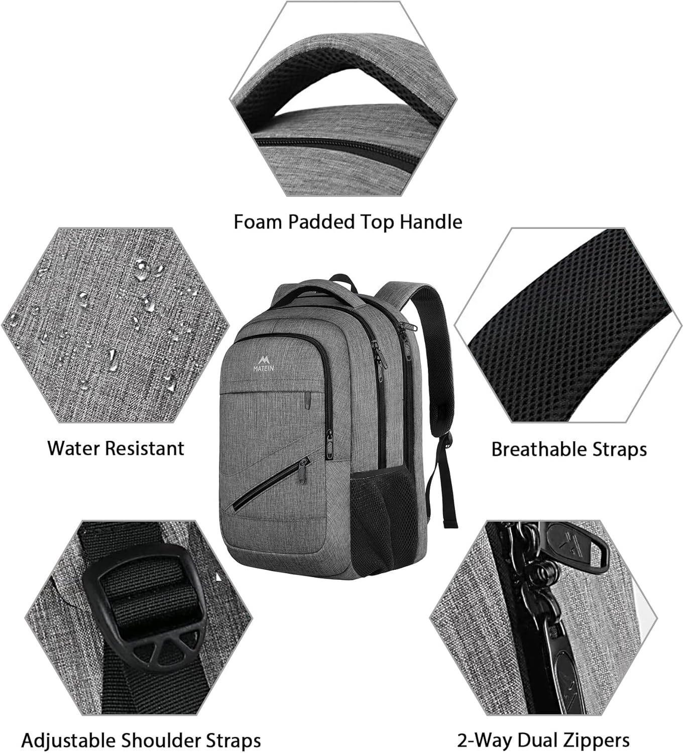 Backpack, 17 Inch Backpack, MATEIN Travel Laptop Work TSA Approved Carry on Large Computer Business Bag for Men Women