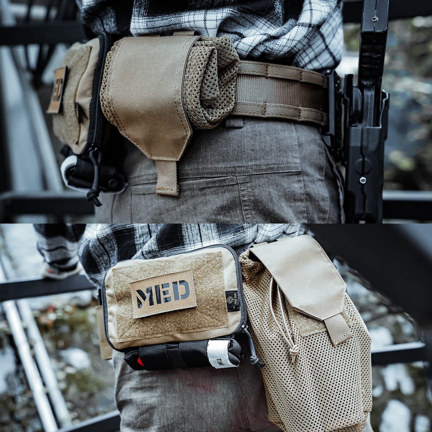 PETAC GEAR Dump Pouch,Molle Drawstring Mag Pouches,Roll Up Foldable Tactical Recovery Tool Pack,EDC Drop Net Storage Bag (Coyote Brown) …