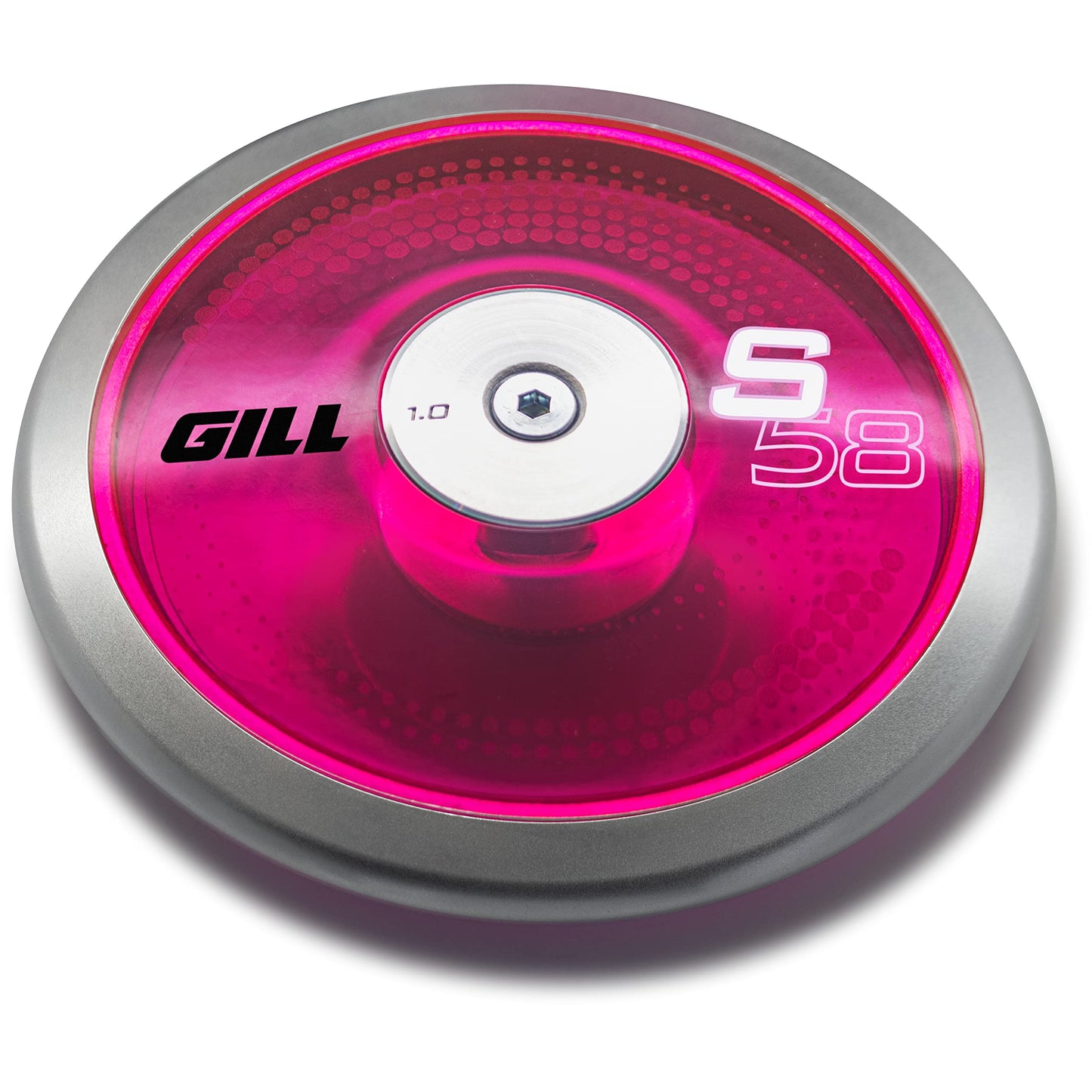 Gill Athletics 1 Kg Throwing Discus - Low Spin Metal Discus with 60% Rim Weight - Ideal Track and Field Training Equipment - Spin Disc for Practice and Competition