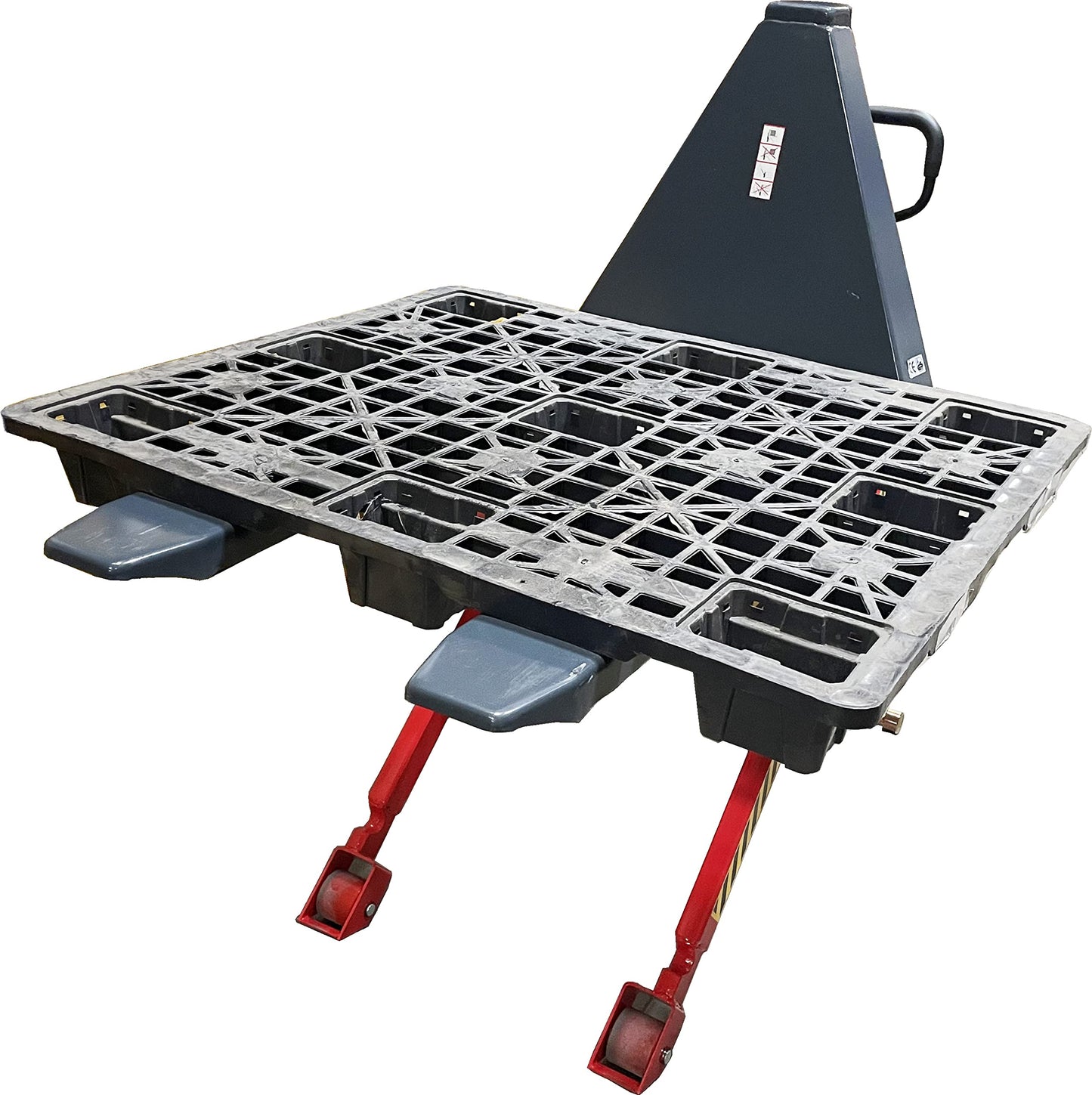 3300LB. Cap, 27" x 45", Lift Height: 3-1/2" to 31-1/2", Manual High Lift Tote Lifters for Skid/Single Sided Pallet Pake Handling Tools