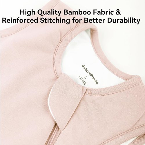 BubblePanda Bamboo Sleep Sack - Soft 2-Way Zipper Toddler Blanket for 6-12 Months (1.0 Tog)