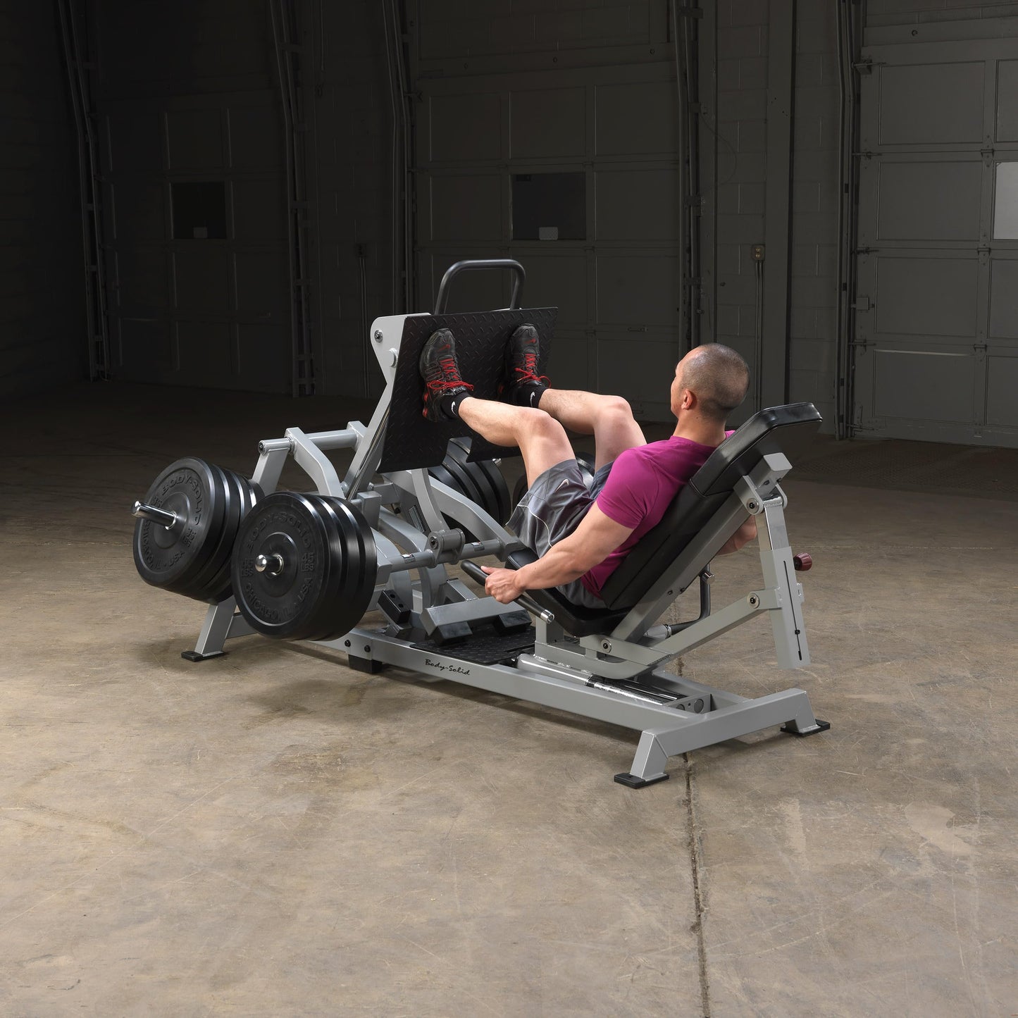 Body-Solid (LVLP Leverage Horizontal Leg Press Machine for Home Gym - Heavy Duty Workout Equipment for Full Lower Body Workouts, 1000lb Weight Capacity