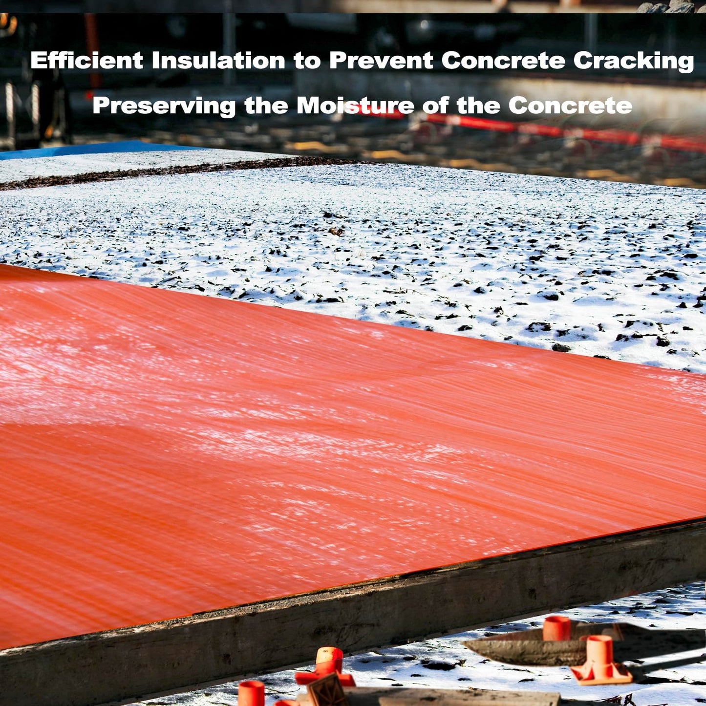 Concrete Curing Blanket,12x24 Feet 1/7 in Thick, Outdoor Winter Insulated Waterproof PE Foam
