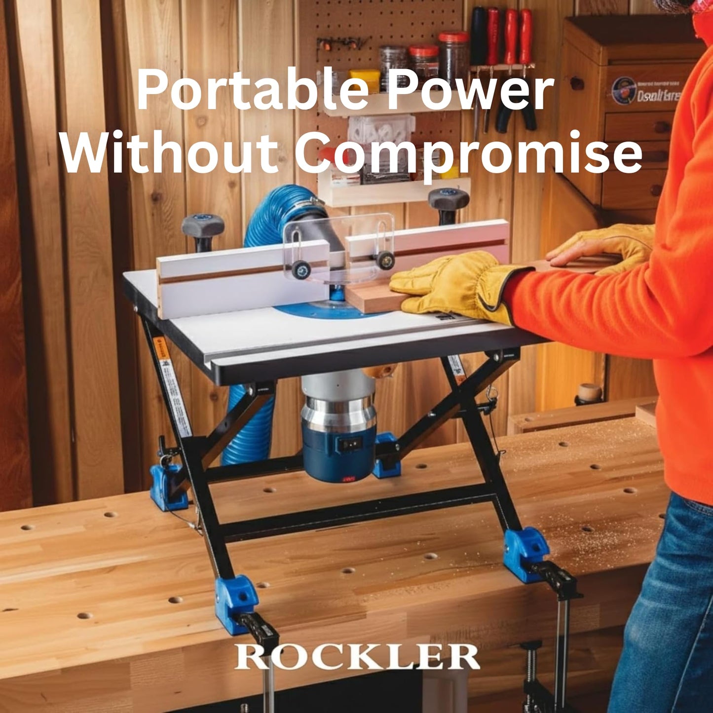 Rockler Convertible Benchtop Router Table – Convertible Routers for Woodworking Fits Most Routers – Unique Base Design Router Table – Benchtop Wood Router Includes 4 Modes in 1 Table