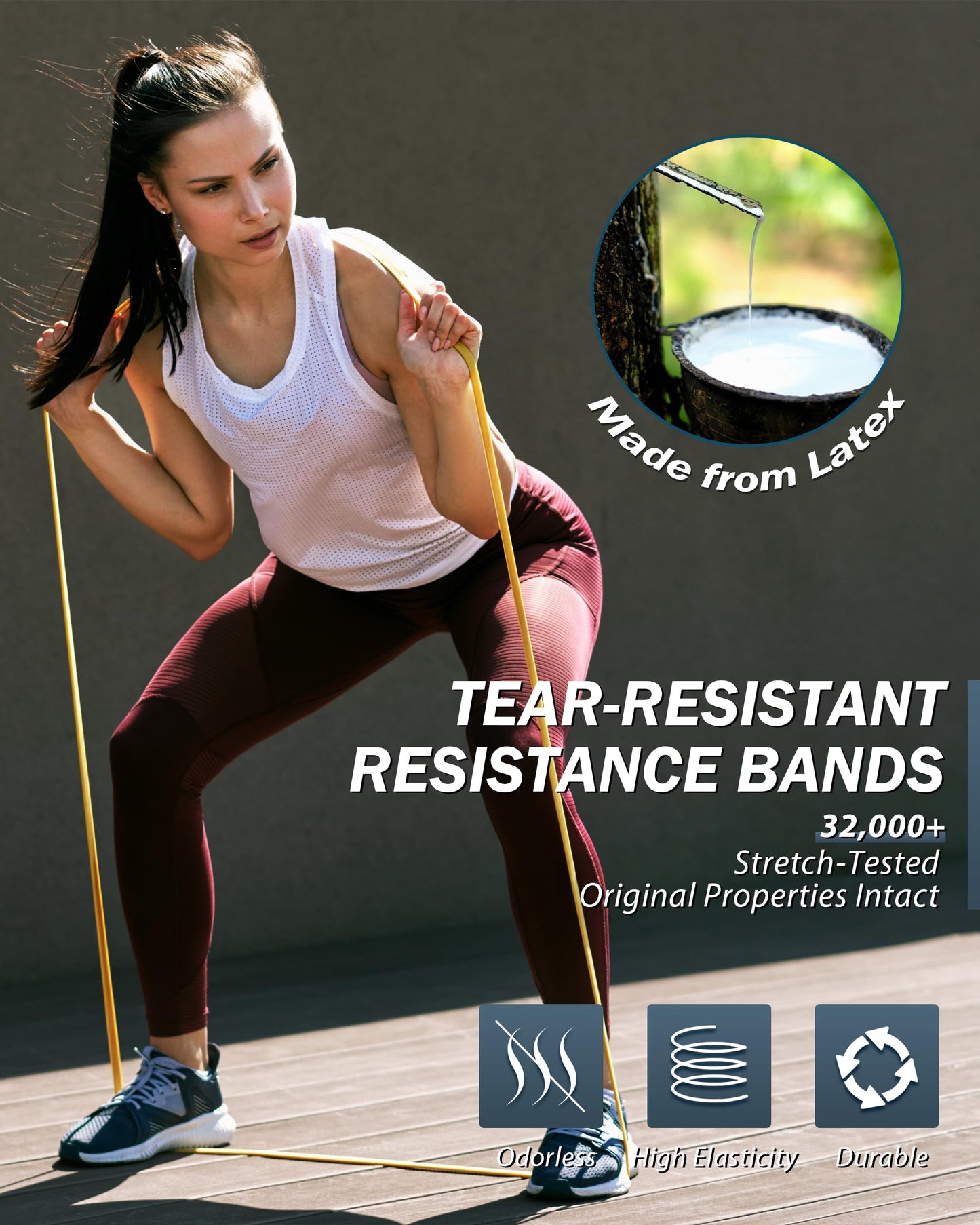 Resistance Bands for Working Out,5-Level Elastic Pull Up Assistance Bands Set for Men & Women,Exercise Bands for Home Workouts,Fitness,Training & Physical Therapy