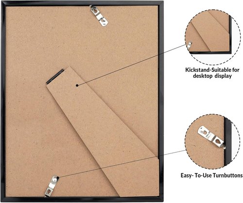 LaVie Home 2x3 Picture Frame - Classic Black Frame with HD Plexiglas for 2x3 Photos