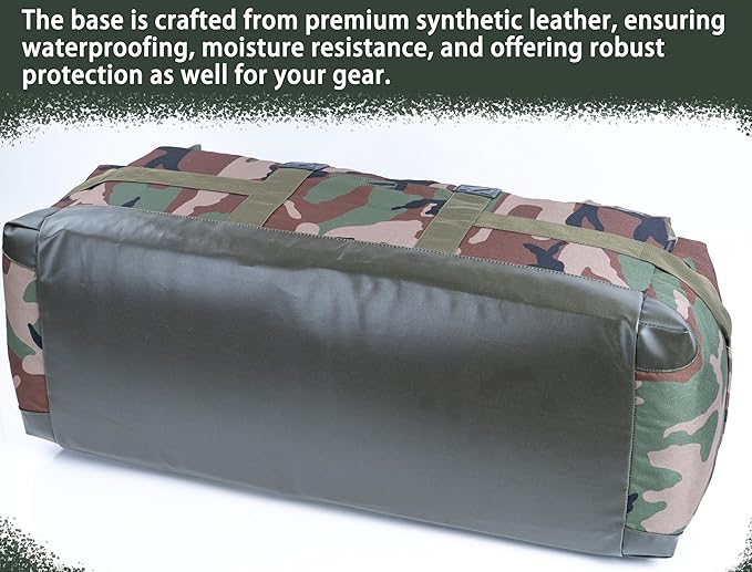 Large Military Duffle Bag Backpack Tactical Field Gear Equipment Duffel Bag Army Deployment Bag 85L