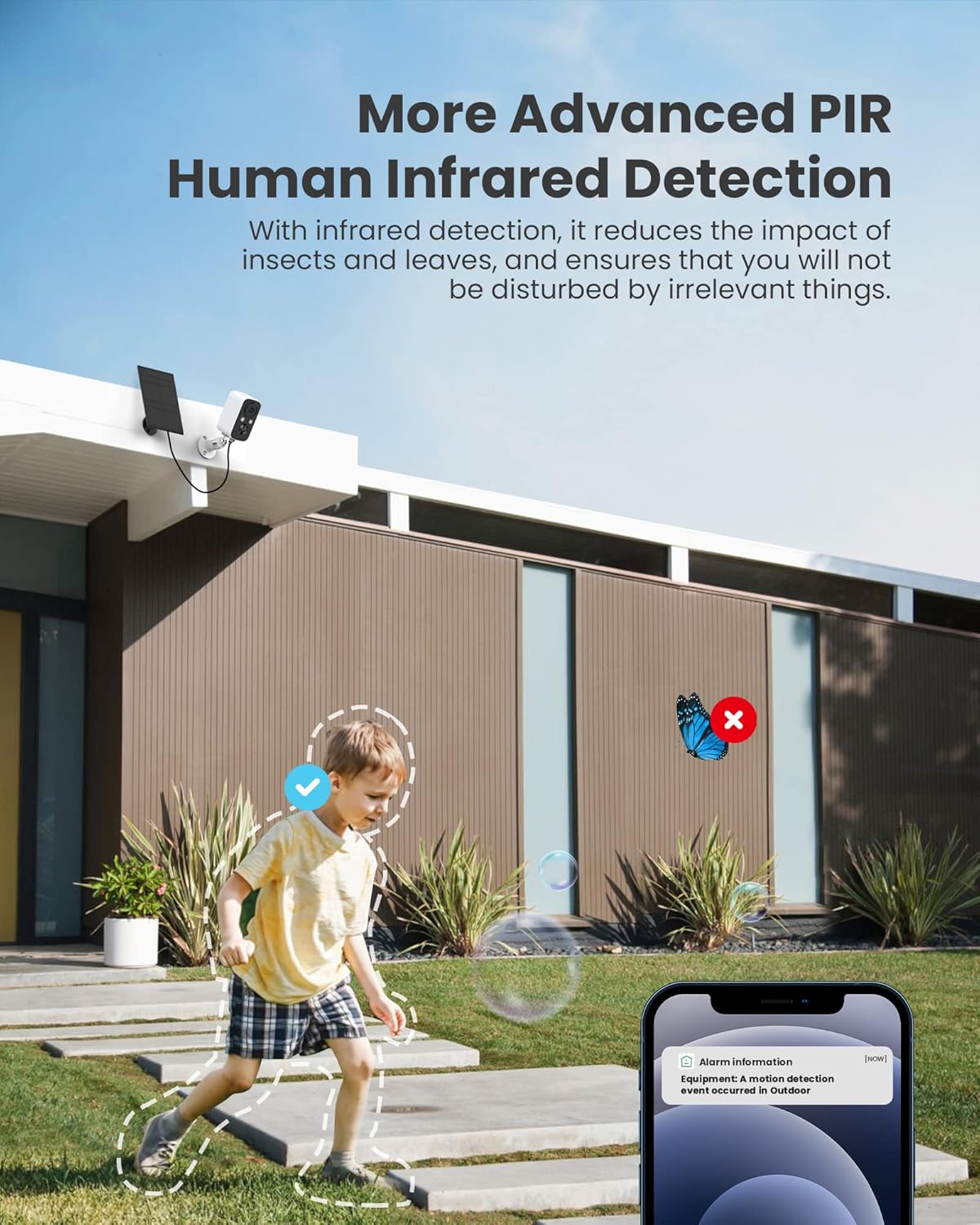 FOAOOD Solar Panel Security Cameras Wireless Outdoor - Battery Powered Cameras for Home Security WiFi Camera