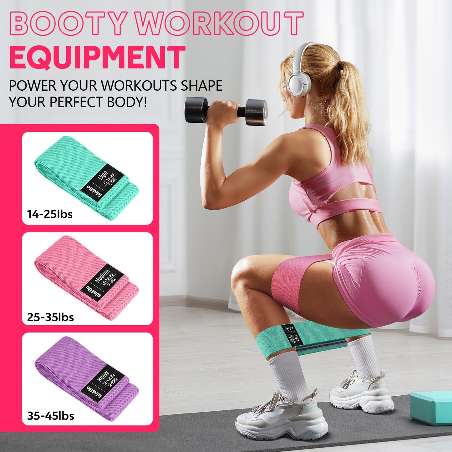 WALITO Home Pilates Kit for Women,Pilates Ring Set with Magic Circle,Resistance Bands,Figure 8 Workout Bands,Mini Ball, Compact Toning Fitness Essentials Starter Set Accessories Gift