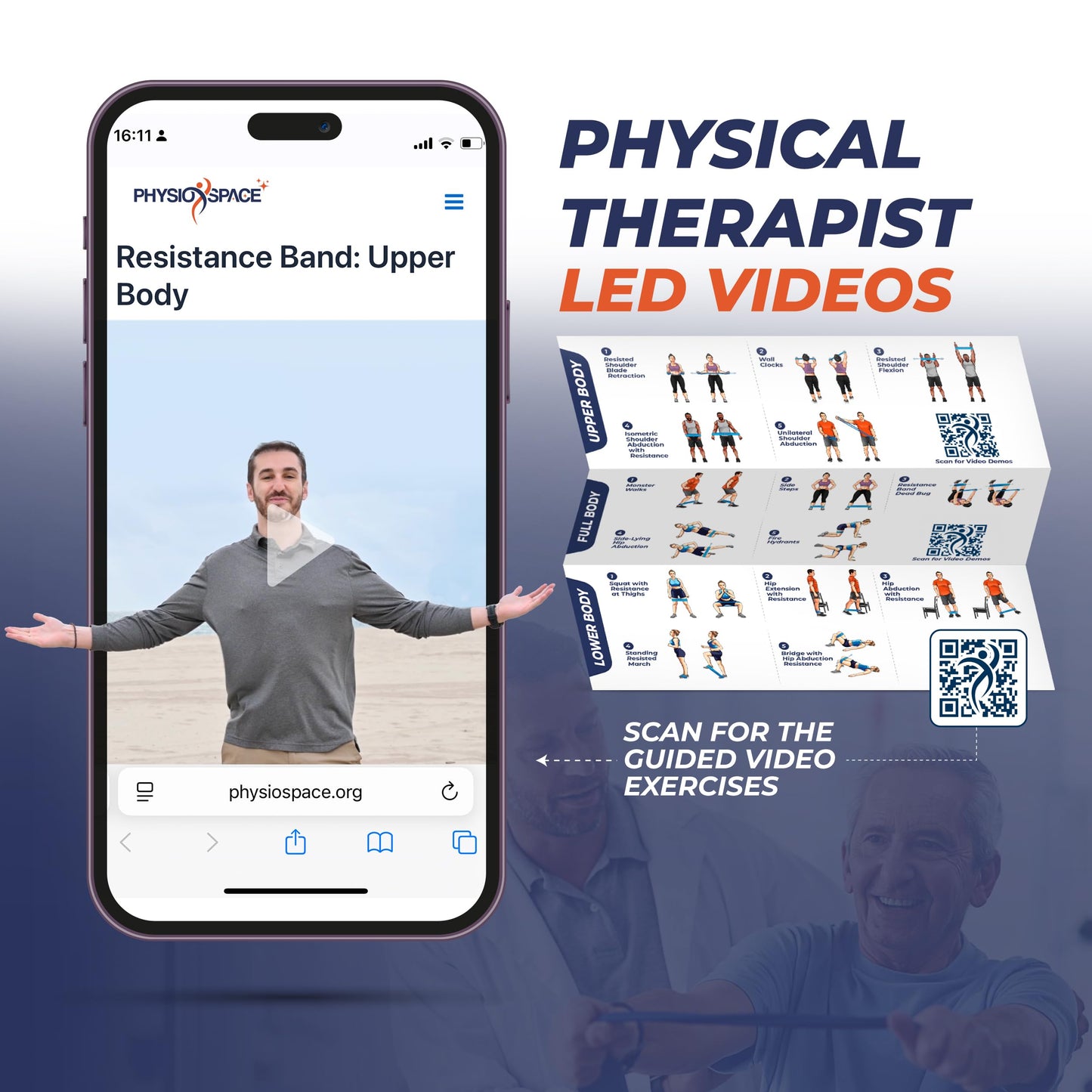 PhysioSpace Resistance Bands for Working Out – Set of 6 Loop Exercise Bands for Legs Glutes and Core – Natural Latex Booty Band Designed by a Physical Therapist for Men and Women