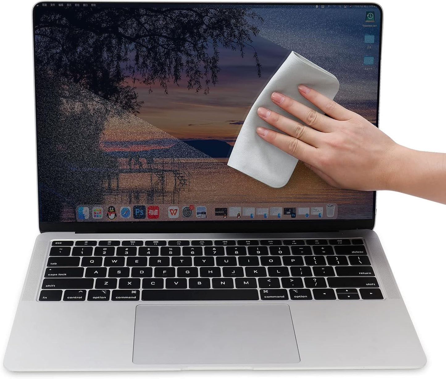 MOSISO 2PCS Polishing Cloth, Soft Microfiber Cloth Electronic Screen Cleaning Cloths Compatible with iPhone,Compatible