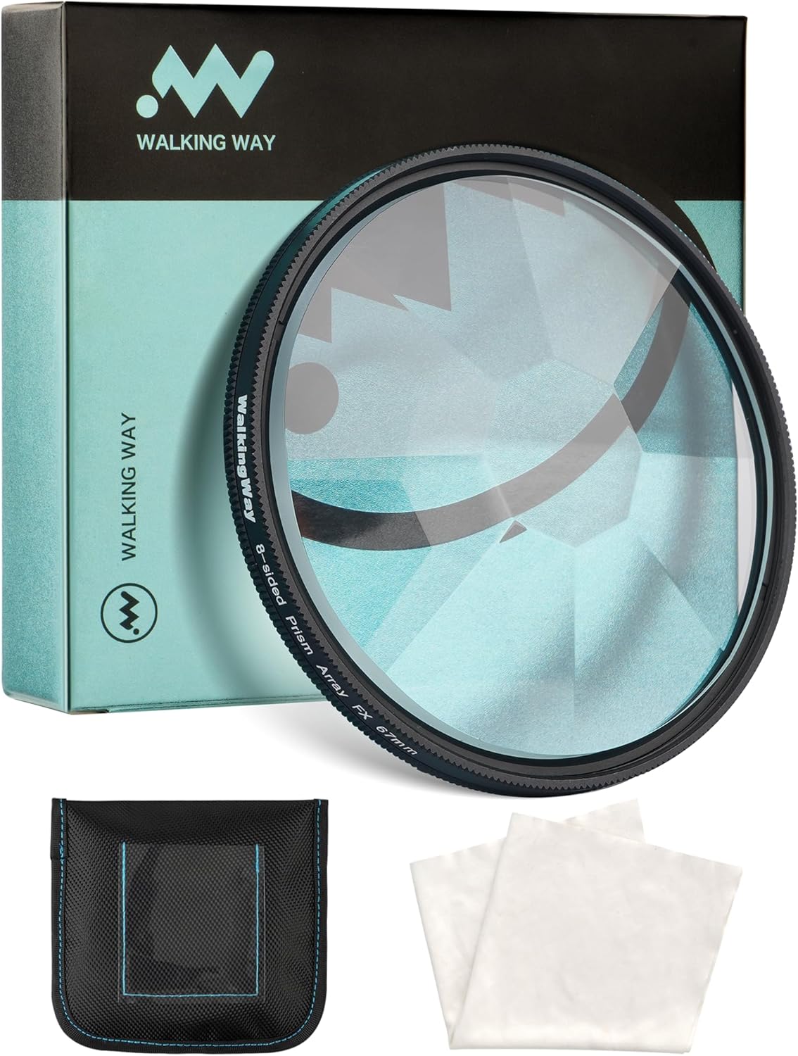Walking Way Photography(49MM) Subtle Kaleidoscope Filter, Special Effects Prism Lens Filter, Crystal Glass Prism