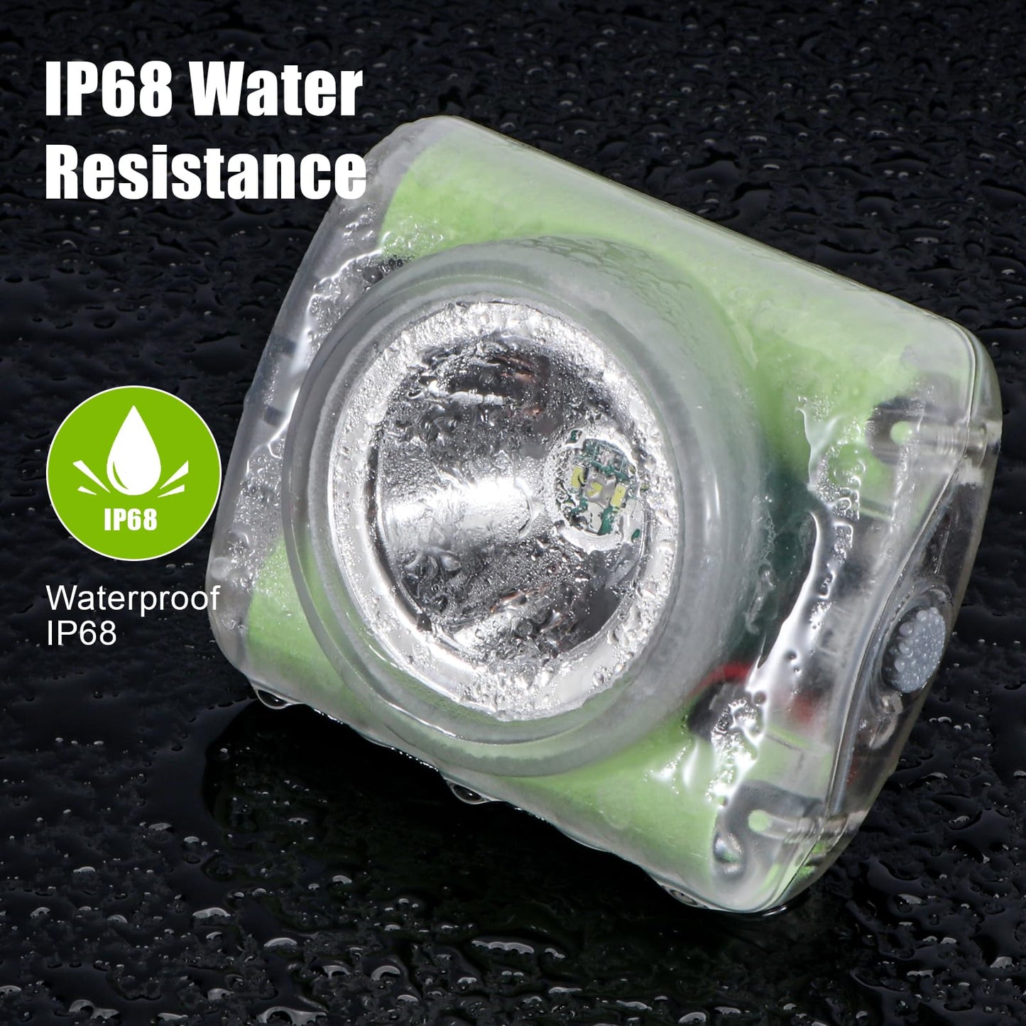 WEILAI Rechargeable LED Mining Headlamp IP68 Waterproof Hard Hat Light for Miners Helmet, Outdoor Work, Caving, Hiking, Riding, Construction, Safety Headlight for Camping and Emergency Use