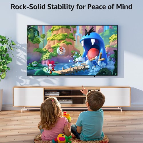 MOUNTUP Fixed TV Wall Mount for Most 50-100" TVs, 1.3” Slim Low Profile TV Mount with Level Design, Heavy Duty Mount for Large TVs, Fits 16"-32" Studs, Max VESA 800x600mm 199 LBS Loading MU0093
