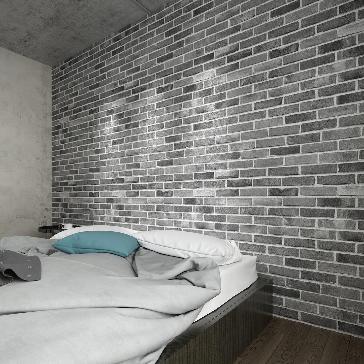 Art3d 20-Pack105 Sq.Ft Faux Brick 3D Wall Panels Peel and Stick in Stone Ash, Self Adhesive Waterproof Foam Wallpaper for Bedroom, Bathroom, Kitchen
