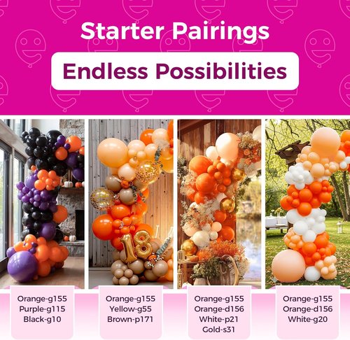 Bezente Large Orange Balloons - 30 Pack Thick Latex Balloons for Birthday & Wedding Decor
