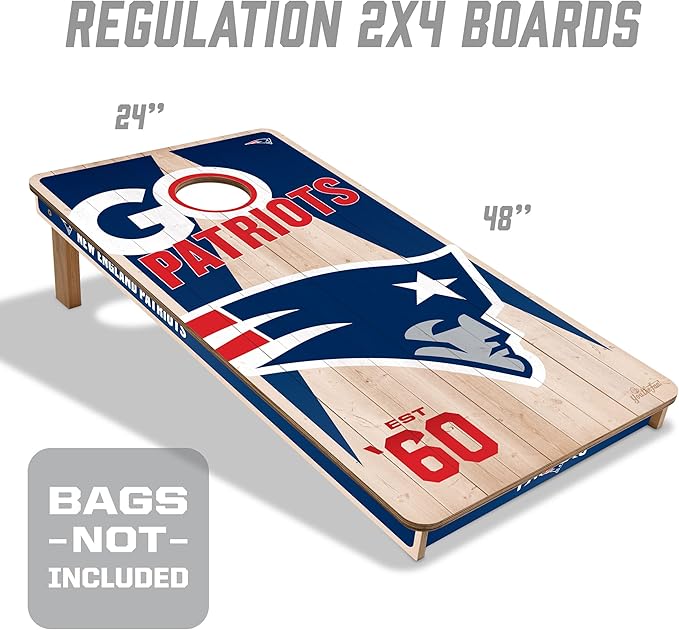 YouTheFan NFL 2’ x 4’ Professional Wood Cornhole Game