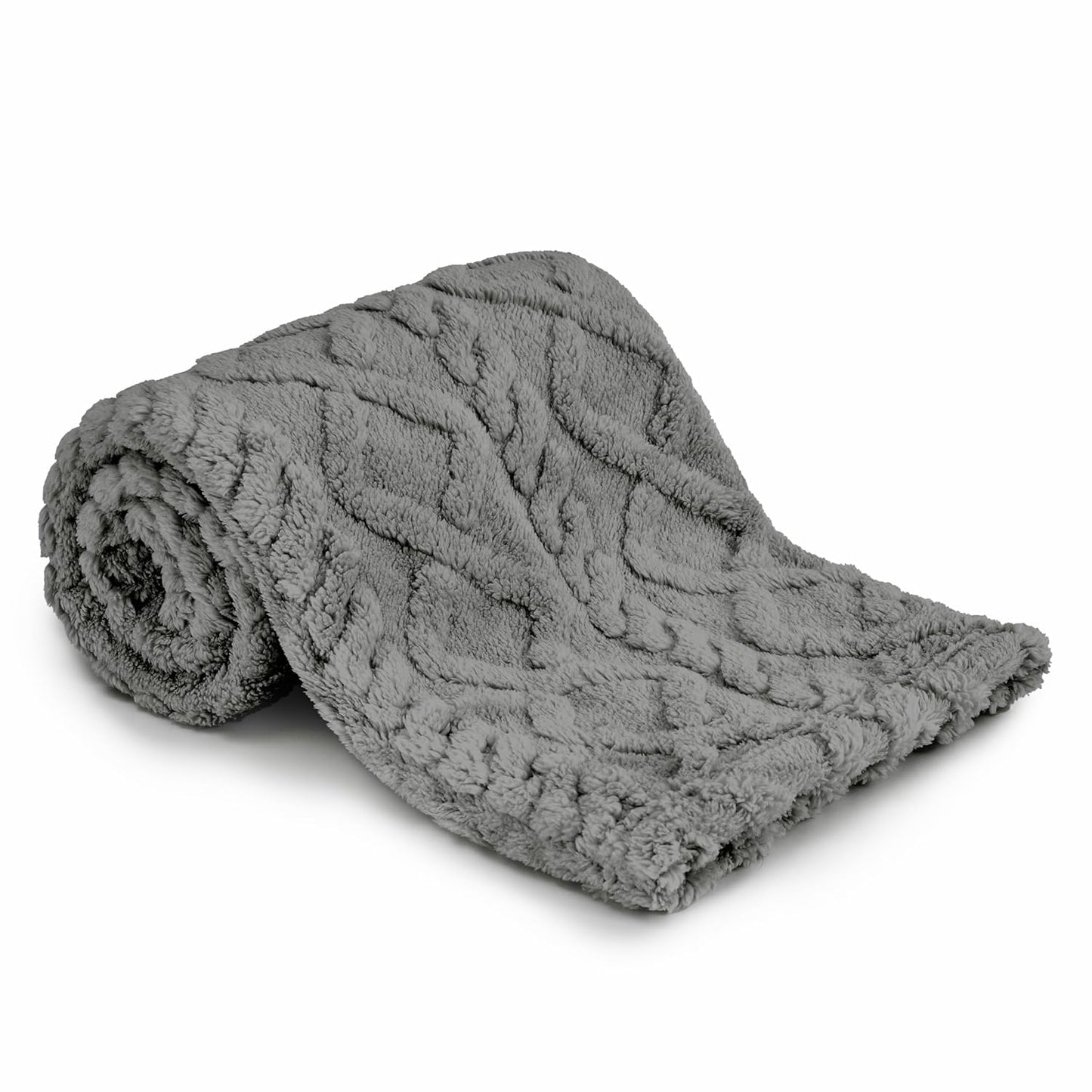 Sherpa Fleece Baby Blanket - Ultra Soft & Fluffy Premium Infant Receiving Blanket | 30”×40” in Grey