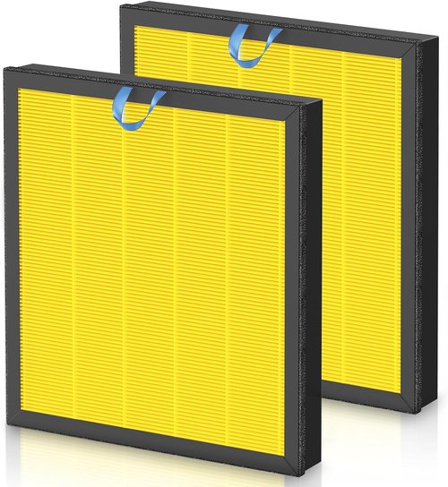 LEVOIT Vital 100S Replacement Filter - High-Efficiency Activated Carbon for Smoke & Odor | Fits Vital 100S-P, Yellow