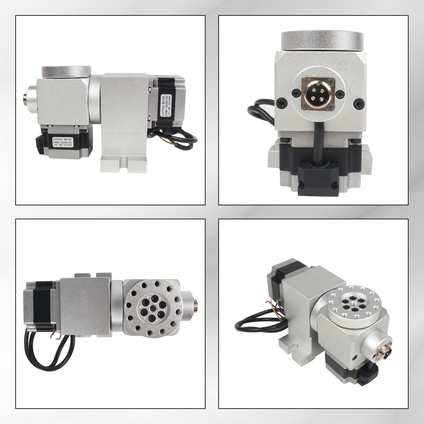 CNCTOPBAOS Rotation 5th Axis Rotary Table,CNC 4th Axis A Axis B C Axis Dividing Head,Waterproof Nema23 Stepper Motor,No Backlash Harmonic Reducer Gearbox 50:1 for CNC Router Engraving Milling Machine