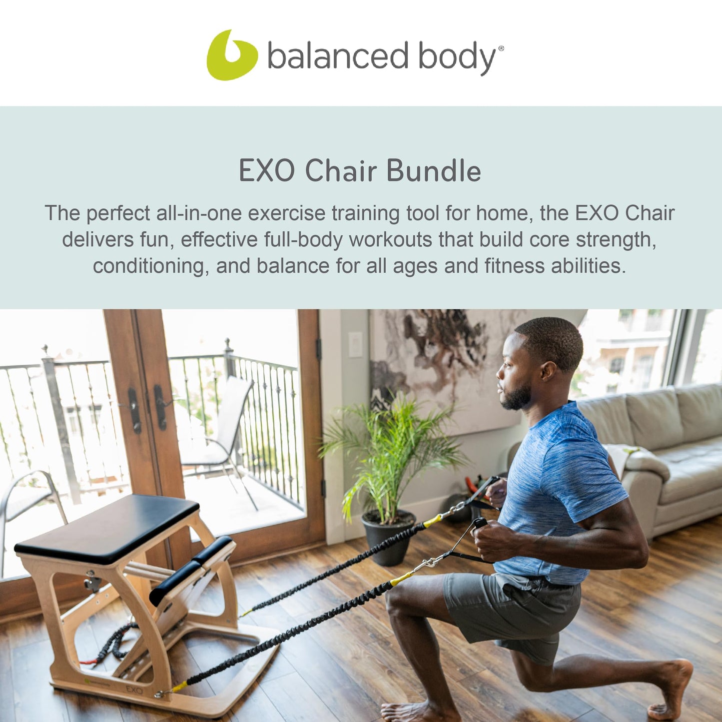 Balanced Body EXO Chair Bundle with Slastix Resistance Bands and Accessories (5 Items)