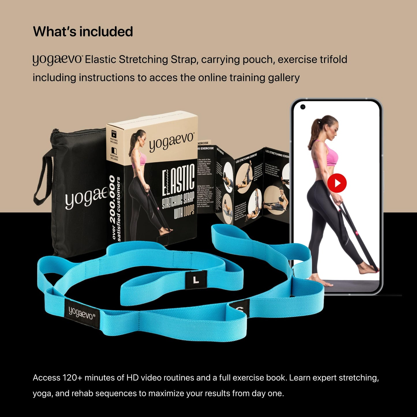 Stretch Out Strap | Hamstring Stretcher | Workout Straps | Stretching Equipment | Yoga Bands for Physical Therapy Strap | Yoga Accessories for Stretching Straps | Hip Stretcher | Exercise belt | Blue