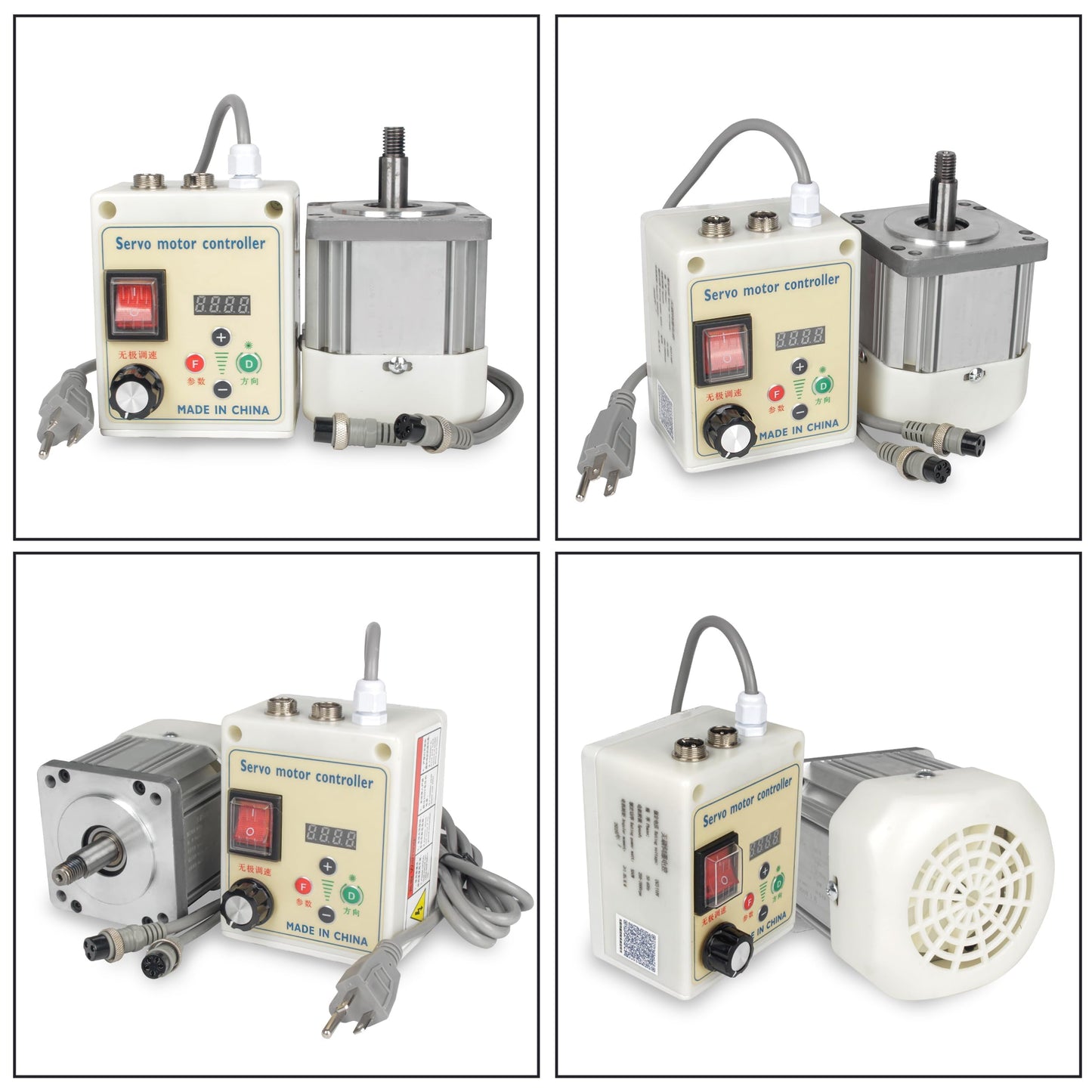 CNCTOPBAOS 550W AC Permanent Magnet Brushless Servo Motor Kit 110V 3/4HP 1.85N.m, 200-7000RPM Knob Adjustable Speed CW/CCW Servo Controller for Lathe Woodworking Tapping Belt Sander Sewing Machine
