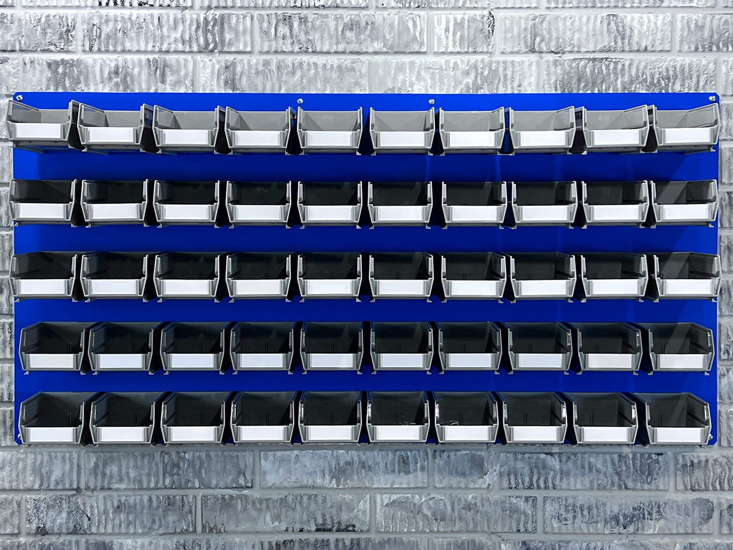 Triton Products LVP-2 LocBin Louvered Panel, 24" x 48", 18 Gauge Steel, Blue