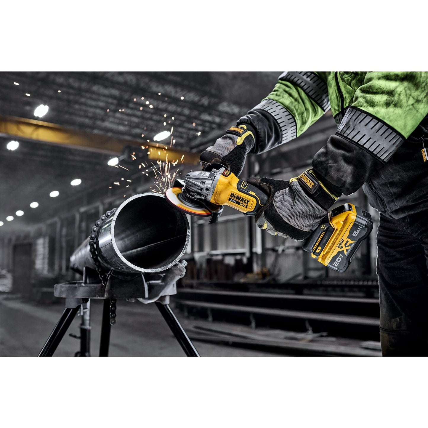 DEWALT 20V MAX XR Brushless Cordless Angle Grinder, 4-1/2 in. - 5 in., Variable Speed, Anti-Rotation, Paddle Switch (Tool Only) (DCG410VSB)