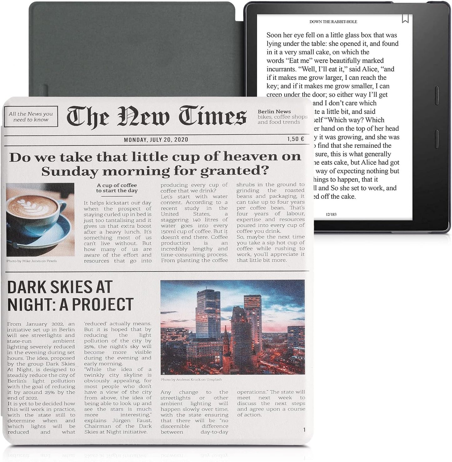 kwmobile 10. Case Compatible with Amazon Kindle Oasis Generation Case - eReader Cover - Front Page