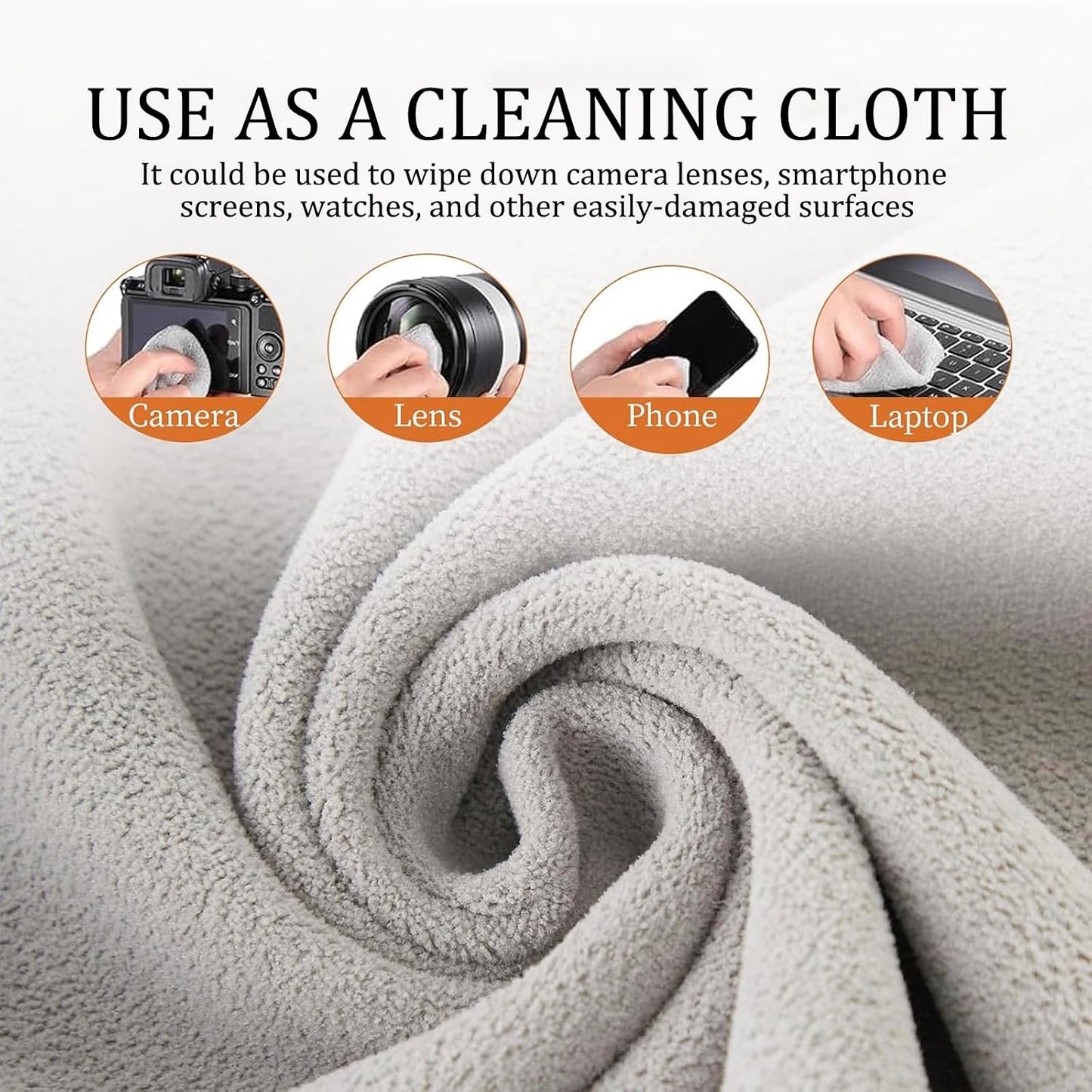2 Pack 17.7''*17.7 Camera Protective Wrap, Lens Protector, Magic Self-Adhesive Cloth for DSLR/Camera