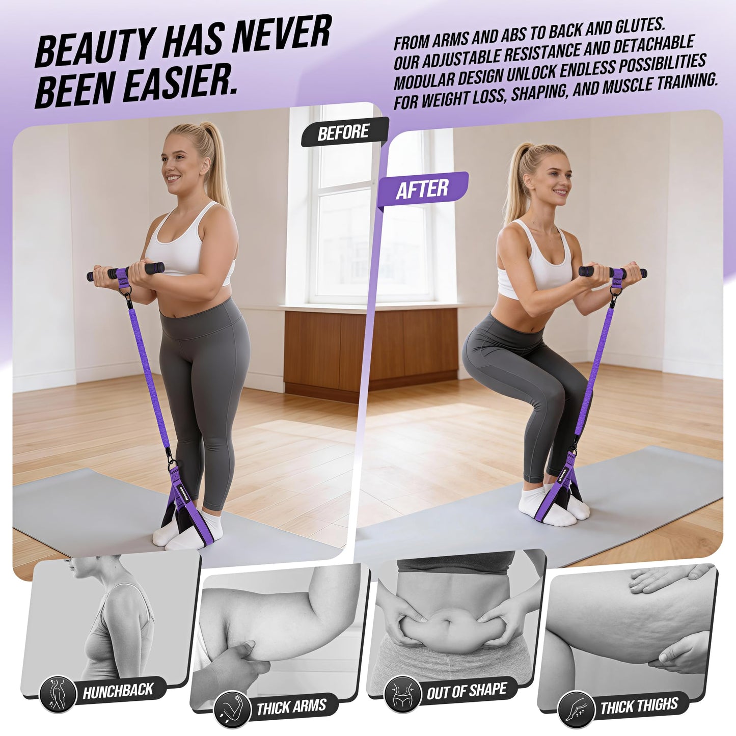 Ayombo Upgrade Pedal Resistance Band with Handle, Adjustable Tube Foot Pedal Device Puller Exercise Bands, for Abs Arm Leg Waist Workout, Core Pilates, Sit Up Fitness Equipment for Full Body Training