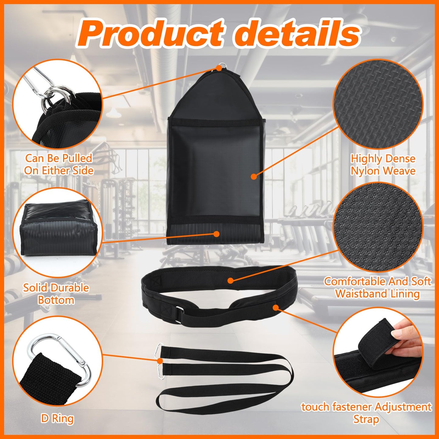 Soulchen Weight Sled Trainer Adjustable, Upgrade Sandbag Resistance Workout Push Sled Trainer with 3 Weight Sandbags for Sprinter Speed Training Running Indoor Outdoor
