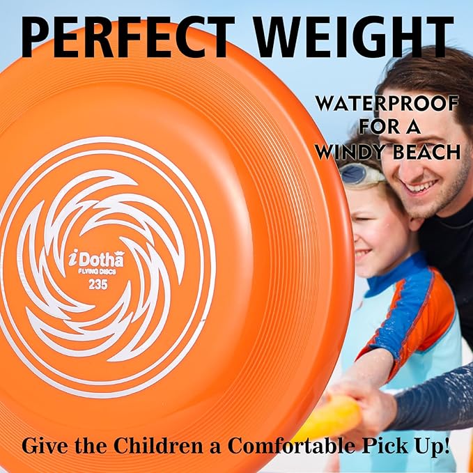 Sports Flying Disc, 2 Pack Compeition Flying Discs, Lightweight Durable Flying Disc Toys for Backyard Beach Lawn Park Outdoor Games, 105 Gram 9.3 Inch & 90 Gram 7.3 Inch.