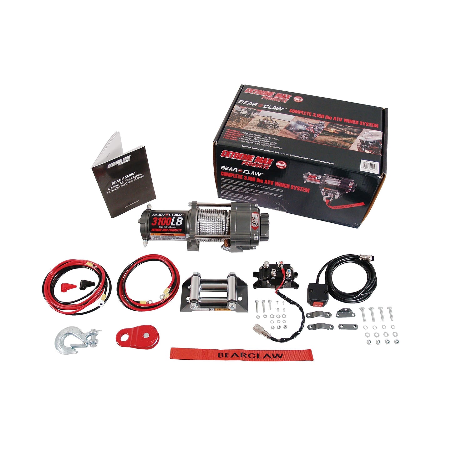 Extreme Max 5600.3072 Bear Claw ATV Winch - 3100 lbs.