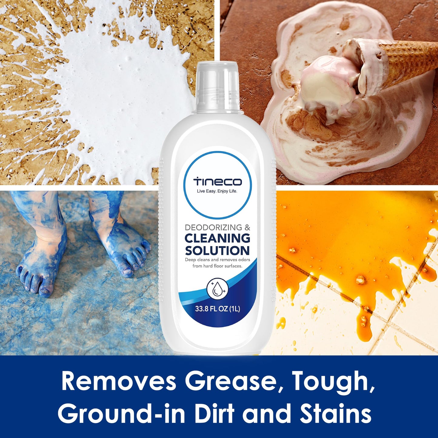 Tineco Floor Cleaning Solution 1L (33.8 OZ) for i5/i6 Stretch & FLOOR ONE S5/S6/S7/S9 Artist & S6/S7/S9 Master & Breeze Series, (EXCEPT iFLOOR 5 Steam/S5/ S7/ S9 Artist Steam Series) Wet Dry Vacuum